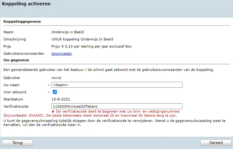 Screenshot leerlingvolgsysteem koppelen