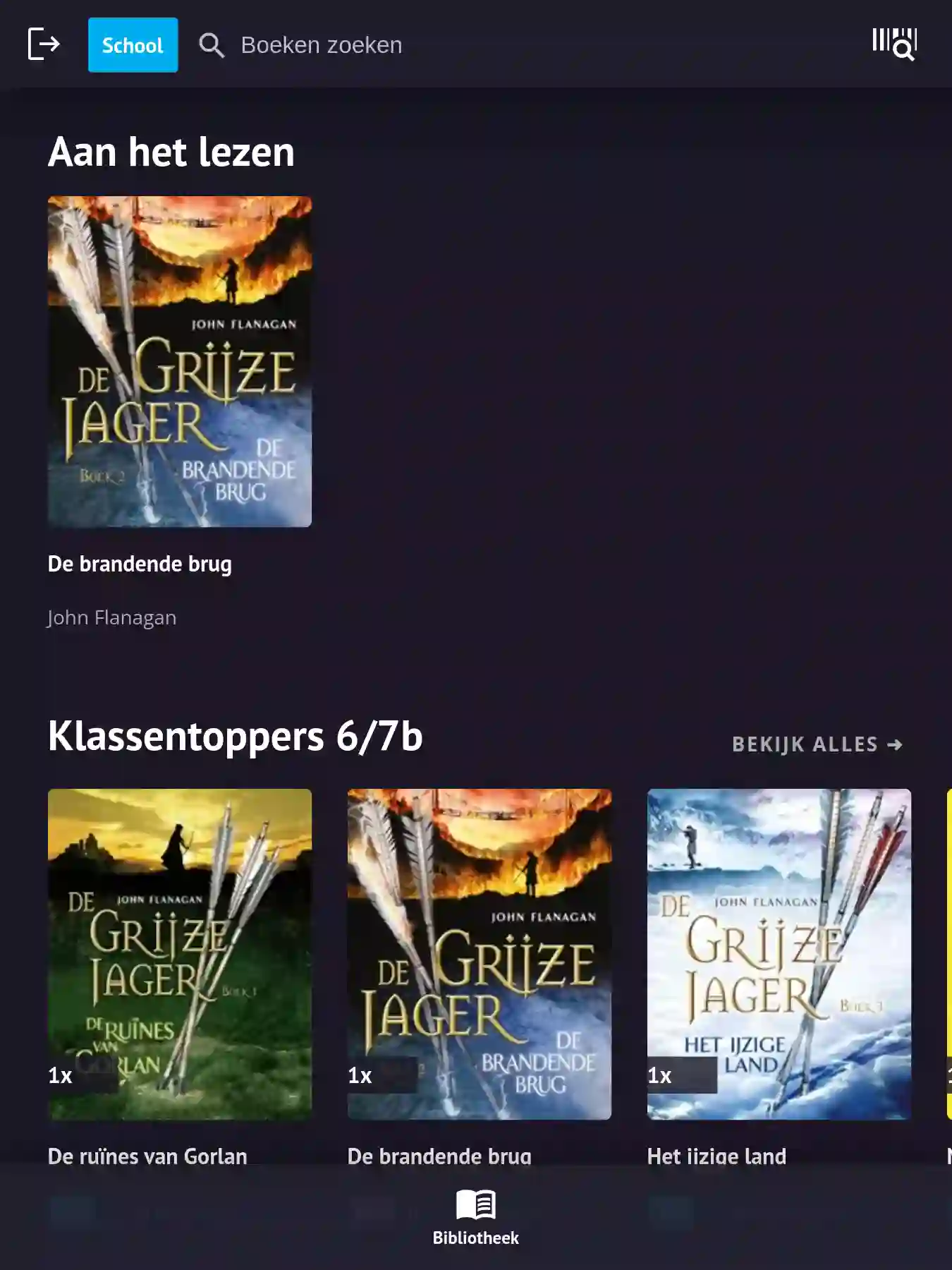 Screenshot mijn boeken